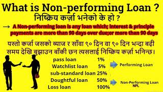 What is NonPerforming LoanNPL निष्क्रिय कर्ज़ा भनेको के हो [upl. by Saticilef]