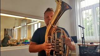 Alexander Wurz Test im Rohbau 📯🎶 neues MeltonTenorhorn🎼 [upl. by Oirad799]