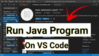 How to Run Java in Visual Studio Code  Hindi  Complete Step [upl. by Alikee]