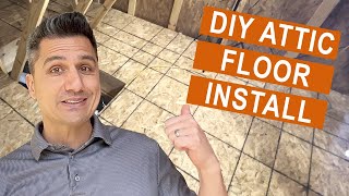 Attic Floor DIY Install for Storage Build  Heavy Duty [upl. by Ttnerb]