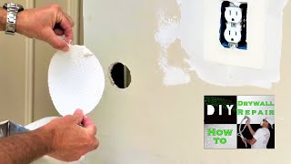 Easiest way to repair a drywall hole ever Contractor tips Diy tricks [upl. by Tavia]