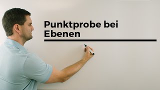 Punktprobe bei Ebenen in Koordinatenform Parameterform  Mathe by Daniel Jung [upl. by Aili423]