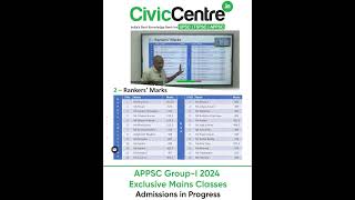 Free Orientation on APPSC GroupI 2024 Exclusive Mains Classes  CivicCentre [upl. by Laerol]