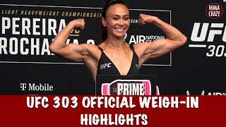 UFC 303 Official Weighin Highlights 1 weight miss [upl. by Ready]