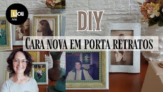 DIY6 PORTA RETRATOS VELHOS RENOVADOS  PÁTINA e CRAQUELADO artesanato decoração pátina [upl. by Tove]