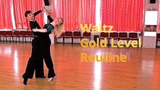 Waltz Gold Level Choreography  Hover Corte Outside Spin Running Spin Turn [upl. by Lelia]