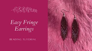 EASY Fringe Earrings  Beginnerfriendly Beading Tutorial [upl. by Sumedocin]