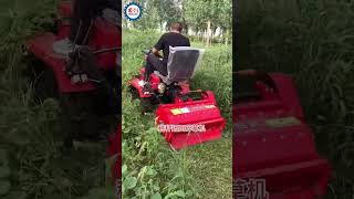 Weed Crushing and Returning Machine Mounted on Mini Crawler Tractor [upl. by Mahmud]