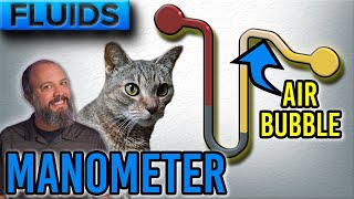 UTube Manometer Example Problem with an Air Bubble [upl. by Janette]