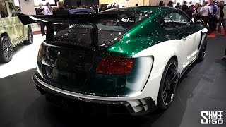 FIRST LOOK Mansory GT Race 1000hp Bentley Continental  Geneva 2015 [upl. by Markos]