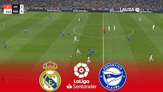 Alaves vs Real Madrid  La Liga Santander 20232024  21 December 2024  Full Match  PES Gameplay [upl. by Suivart567]