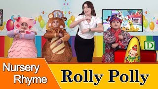 Rolly Polly Rolly Polly with lyrics  Nursery Rhymes  Fun and Learn [upl. by Ennaesor]