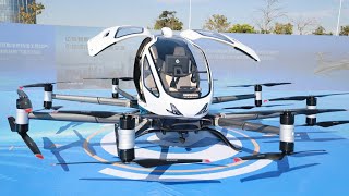 EHang obtient le certificat de production de la CAAC pour son avion électrique sans pilote EH216S [upl. by Attenna]