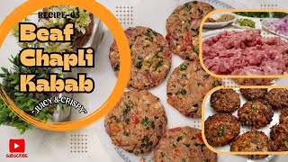 quotCrispy amp Juicy Beef Chapli Kabab  Easy Recipe [upl. by Elatan]