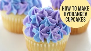 How to Make Hydrangea Cupcakes  Cake Decorating [upl. by Prudi398]