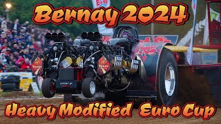 Heavy Modified EuroCup Tractor Pulling Bernay 2024 [upl. by Ikey]