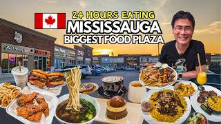 24 Hours Eating ONLY at BIGGEST Food Plaza in Mississauga Ridgeway Plaza in Greater Toronto [upl. by Meeki]