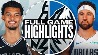 SPURS at MAVERICKS  FULL GAME HIGHLIGHTS  October 24 2024 [upl. by Erdnad320]