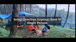 Quechua Arpenaz Base M ReVLOG 2 Cara pasang tenda sorang sendiri  Single person Setup Base M [upl. by Aniela550]