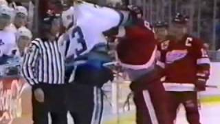 Bob Probert vs Link Gaetz Nov 14 1991 [upl. by Nomannic]