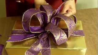 How to make the Ultimate BOW for your Christmas Gift or Present [upl. by Giffard404]