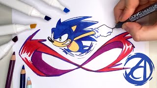 COMO DESENHAR O SONIC ⚡ MODO TURBO com a Dai Oliveira [upl. by Audrit704]