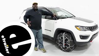 etrailer  How to Set Up Your Konig Easy Fit Tire Chains on a 2021 Jeep Compass [upl. by Aihsiyt841]