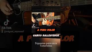 A Puro Dolor  Gabito Ballesteros Tabs  Tutorial requinto guitarristas guitartabs [upl. by Rickard]