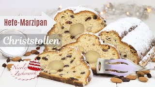 Klassischer HefeCHRISTSTOLLEN mit leckerem Marzipan I Rezept von Nicoles Zuckerwerk [upl. by Anafetse]