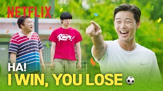 Park Seojun’s shows off his football skills and pettiness in an impromptu match  Dream ENG SUB [upl. by Akinom]