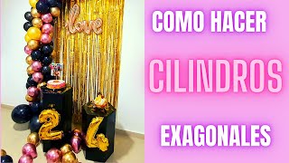 Cilindro para decorar tus fiestas tutorial cómo hacerlo con cartón [upl. by Anitra]