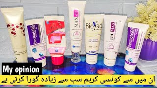 Top 7 medicated whitening creams review  Comparison  which cream is best  Must watch [upl. by Enilasor217]