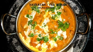 Navratan Korma Vegetable Korma Veg Handy in Restaurant Style Recipe by Shilpis Kitchen [upl. by Gretta591]