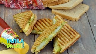 Potato Cheese Grilled Sandwich by Tarla Dalal [upl. by Eseerehs261]