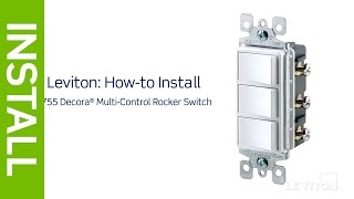 How to Install a Decora Combination Device with Three Single Pole Switches  Leviton [upl. by Siuqcram]