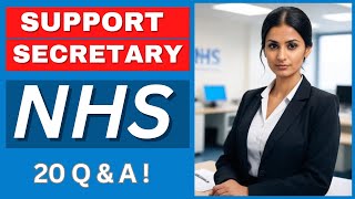 NHS Support Secretary Interview Band 2amp3 Top 20 Questions and Answers [upl. by Demmahom]