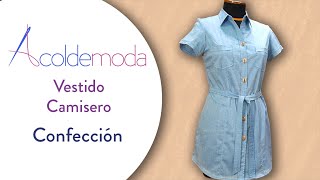 Cómo hacer la confección de un VESTIDO CAMISERO  DIY Paso a Paso [upl. by Jacobs]