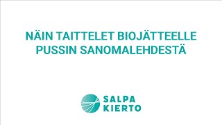 Biojätepussin taittelu sanomalehdestä [upl. by Kcirrez928]