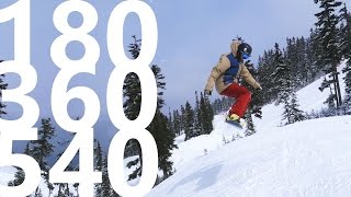 How To 180 360 and 540  Snowboarding Tricks [upl. by Eltsyrk]