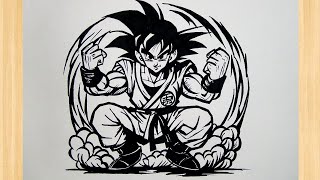 How to draw goku stepbystep  Dragon Ball Z [upl. by Asoramla781]