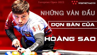 Những ván đấu dọn bàn của Hoàng Sao tại European Open 2023  Highlights [upl. by Broida225]