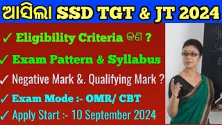 2629 SSD TGT amp JT Teacher Recruitment Notification Published  Exam Pattern Syllabus Eligibility [upl. by Enobe]