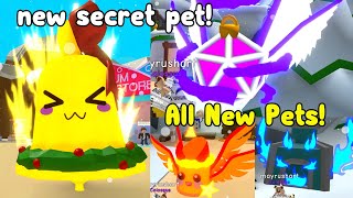 Hatched New Secret Pet Christmas Bell All New Christmas Pets  Bubble Gum Simulator Roblox [upl. by Darrelle]