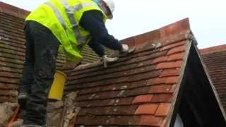 roofing laying ridge tiles [upl. by Ramu282]