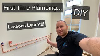 First Time Plumbing  for the downstairs toilet project  Part 4 [upl. by Ailemak]