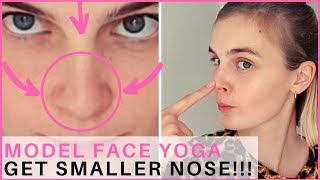 Nose Exercises  Get Smaller Nose  Model Face Yoga by Model AnnaVeronika 2020 [upl. by Lipson336]