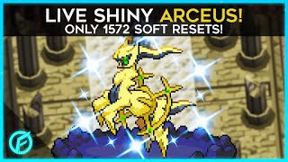 LIVE Shiny Arceus After 1572 SRs  Form showcase  Pokemon Platinum [upl. by Jarita]