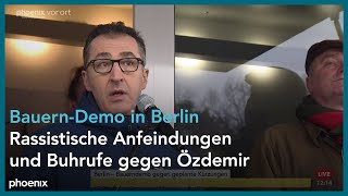 Cem Özdemir amp Joachim Rukwied zur Demonstration gegen die Erhöhung des Agrardieselpreises  181223 [upl. by Ihp]