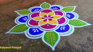 Pongal special Kollam Beautiful Super Easy Rangoli Kalpanas Rangoli sankaranthi muggulu [upl. by Pangaro355]