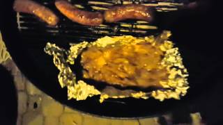 Johnsonville sweet Italian sausages on grill [upl. by Jorry]